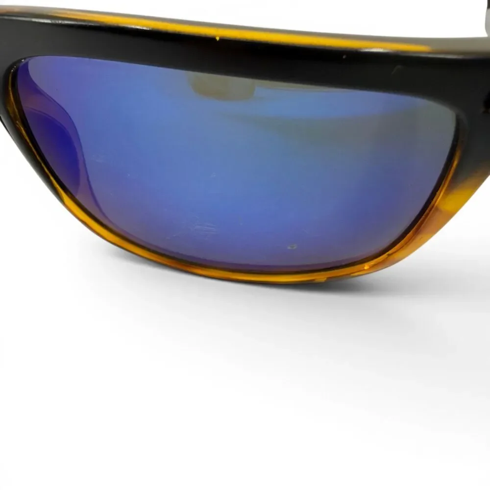 Kaenon Burnet Polarized Sunglasses Matte Black + Tortoise Pacific Blue Mirror